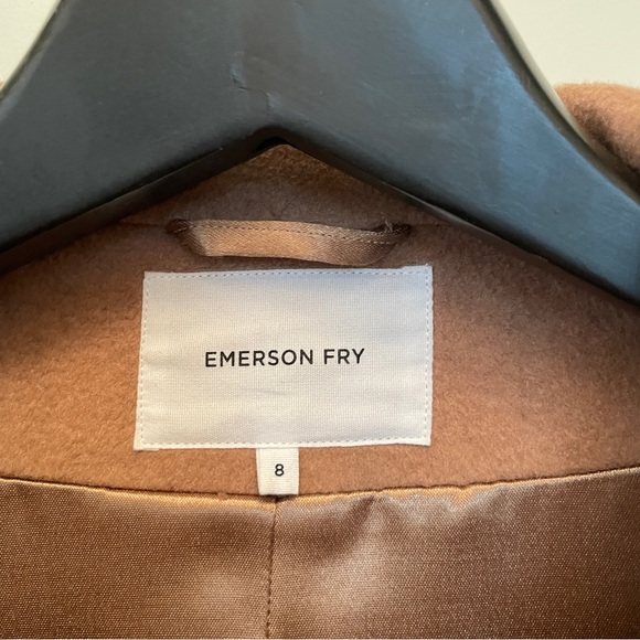 EMERSON FRY Cashmere Wool Blazer Camel 8 - Picture 10 of 11